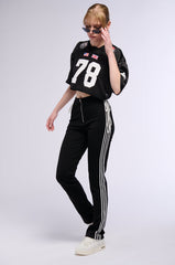 MALIA SIDE STRIPE STRAIGHT LEG PANT