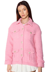 MALIBU DREAM TWEED OVERSIZED BOMBER