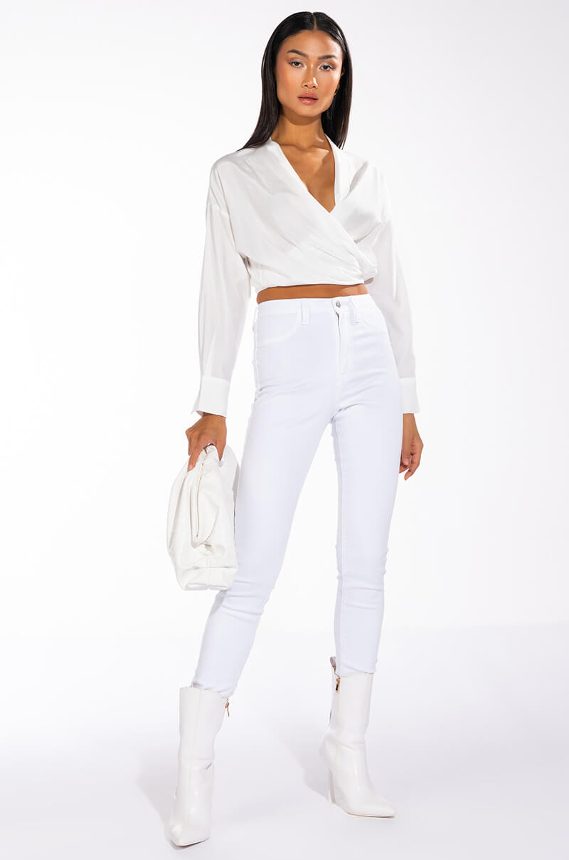 SEXY LINEN DRESSY BLOUSE