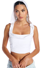 MICAELA HOODED CORSET TOP