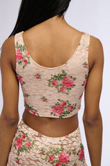 NINA FLORAL CROPPED CAMI