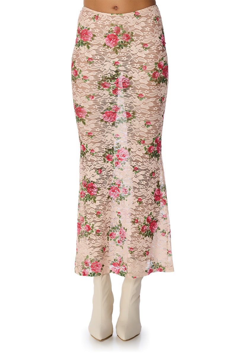 NINA FLORAL MAXI SKIRT
