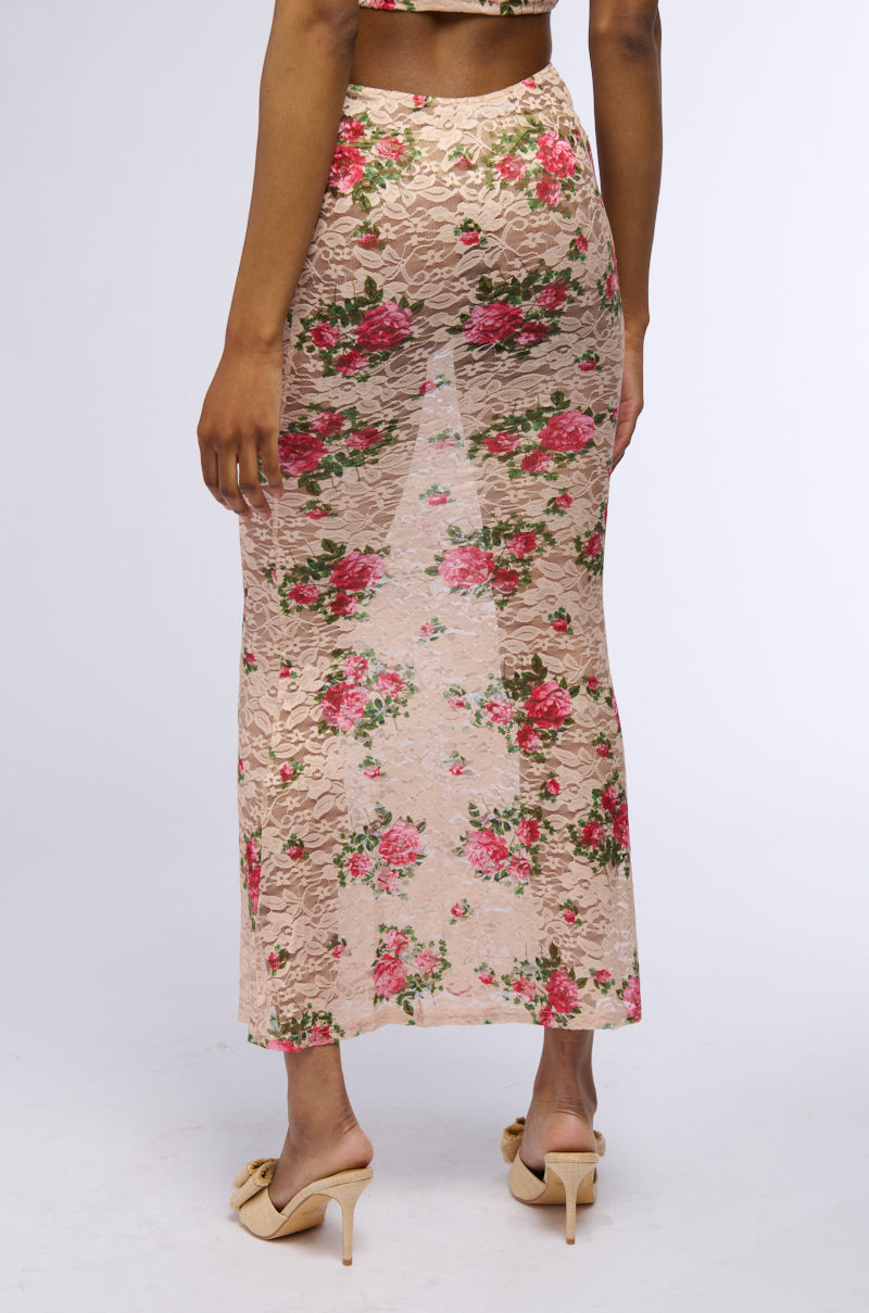 NINA FLORAL MAXI SKIRT