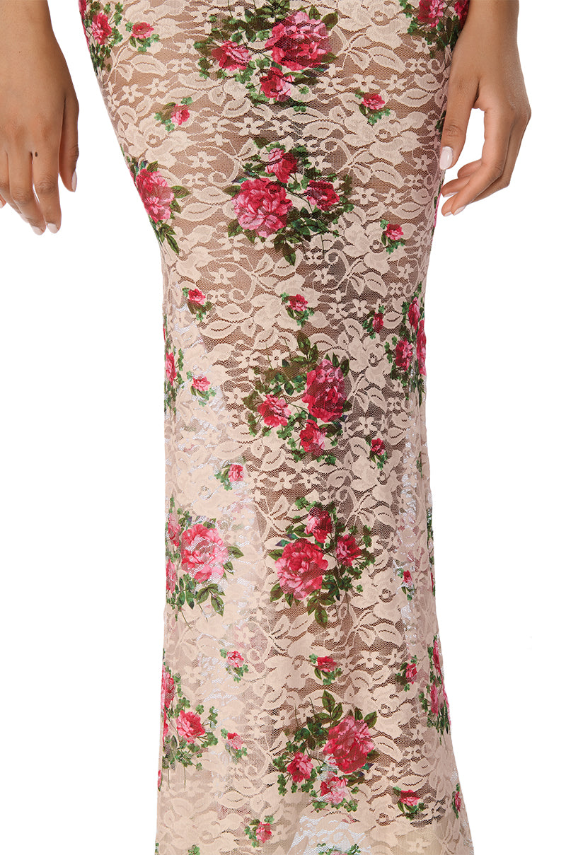 NINA FLORAL MAXI SKIRT