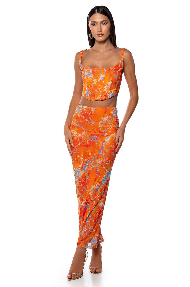 ON THE SHORE MIDI SKIRT