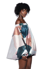 OUT FOR BRUNCH PATTERNED MINI DRESS