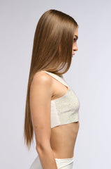 OUT OF THIS WORLD RHINESTONE CUT OFF CROPPED TANK IN WHITE