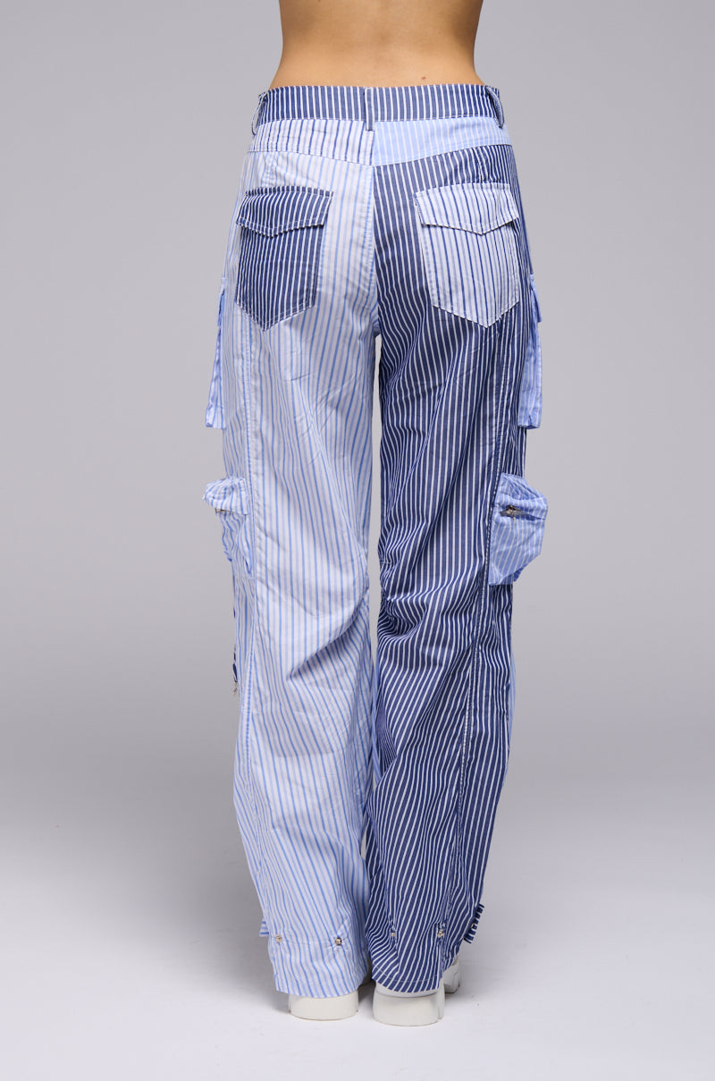 OUT OF TOUCH STRIPED CARGO TROUSER