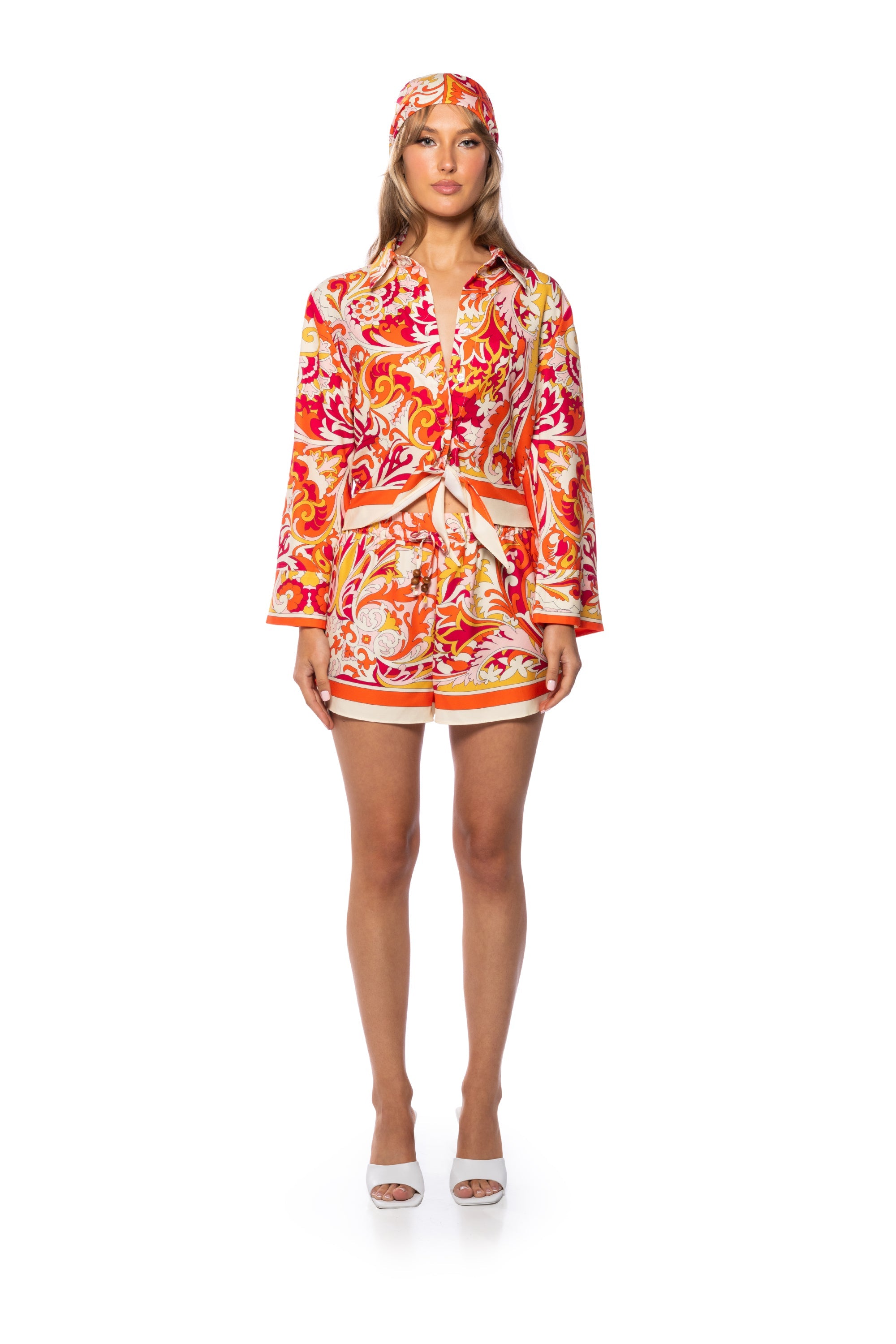 PAISLEY PLEASE TIE FRONT MINI SET