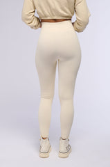 PAXTON RIBBED LEGGING IN IVORY