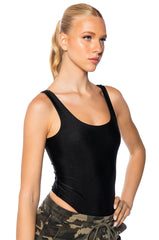 PAXTON SAMI SCOOP SLEEVELESS BODYSUIT IN BLACK