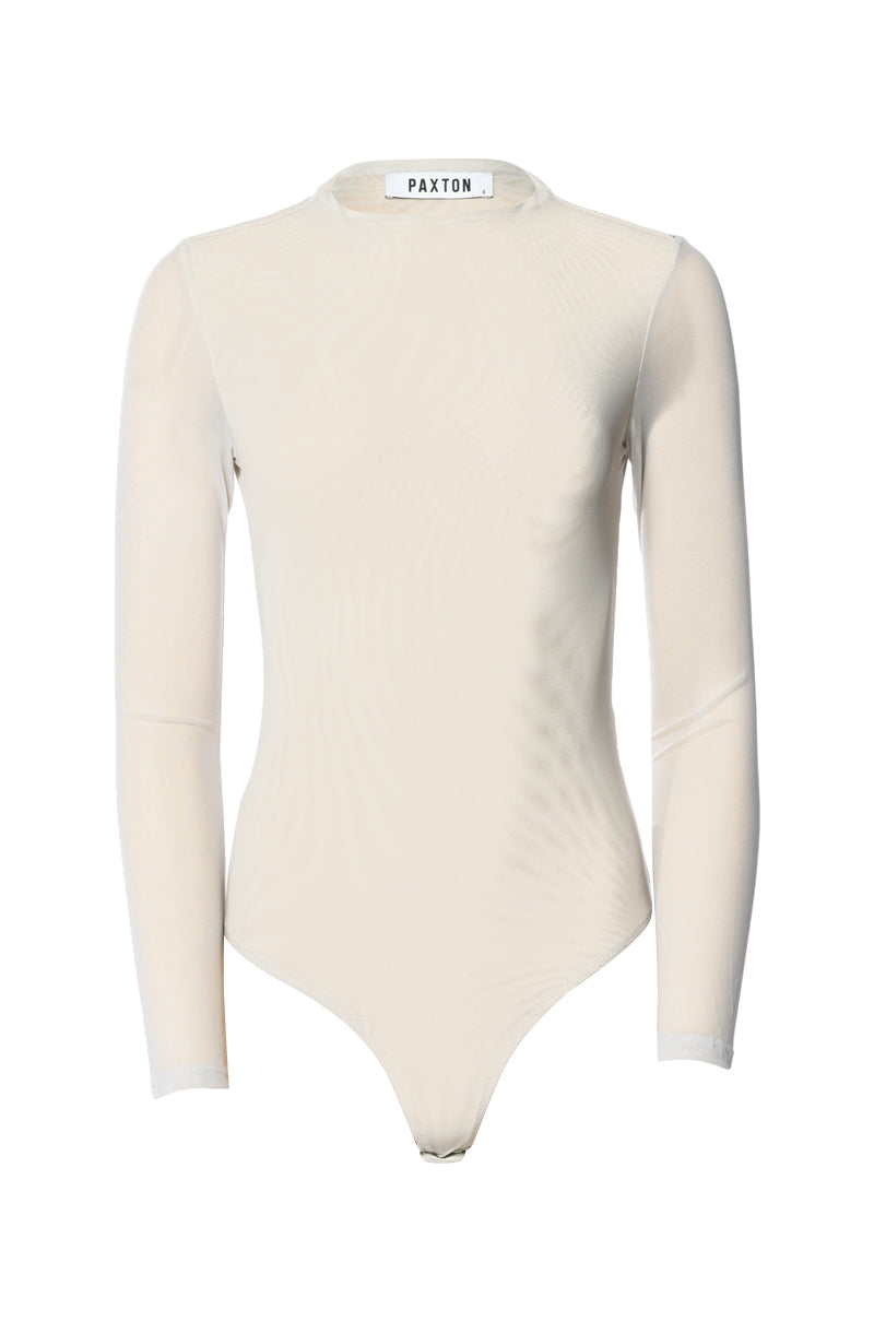 PAXTON SEXY DOUBLE MESH LONG SLEEVE BODYSUIT