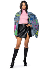 PAXTON SLEEVELESS TURTLENECK RIB CROP SWEATER IN LIGHT PINK