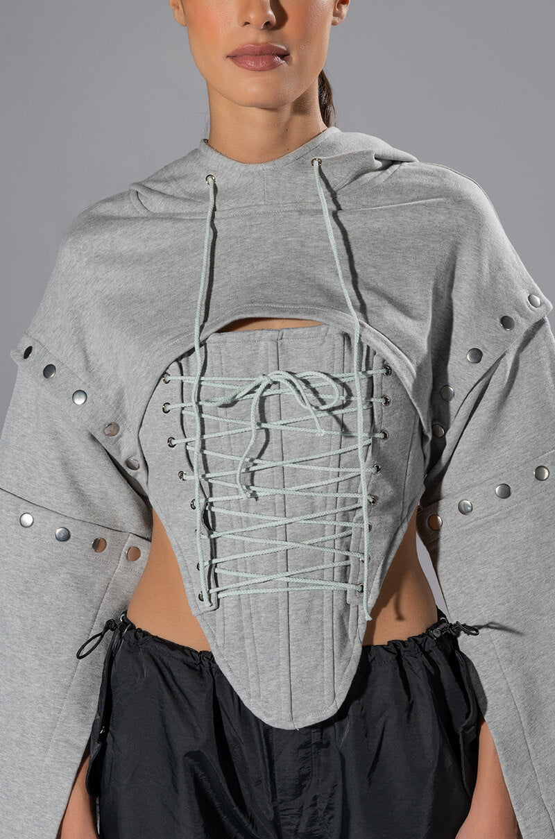 PERSUASIVE CORSET HOODIE SET