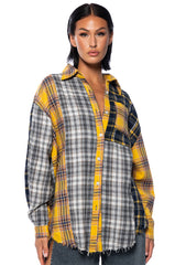 PIECE IT TOGETHER PLAID BUTTONDOWN