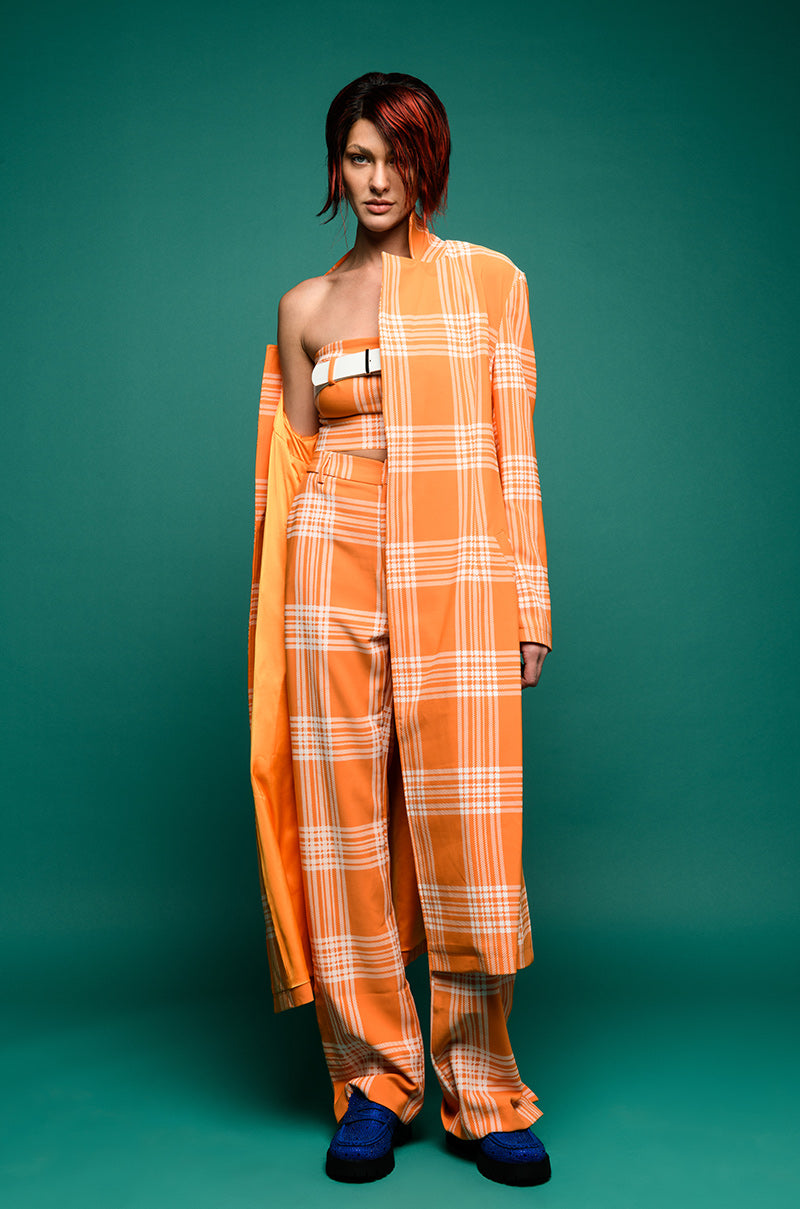 POPSICLE BRIGHT PLAID CROP TOP