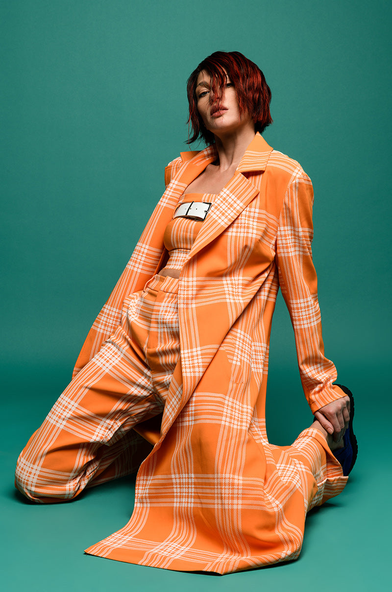 POPSICLE BRIGHT PLAID CROP TOP