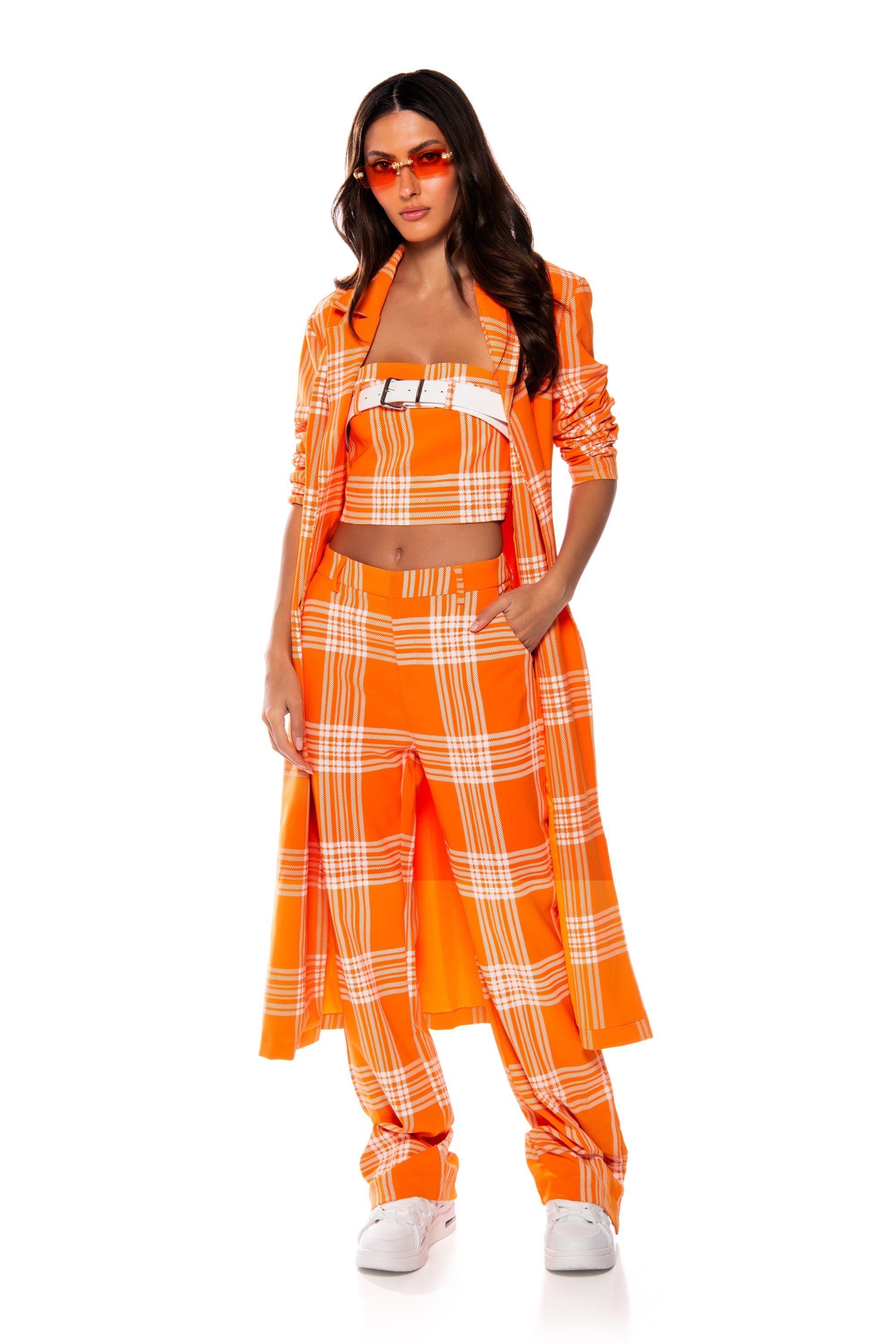 POPSICLE BRIGHT PLAID CROP TOP