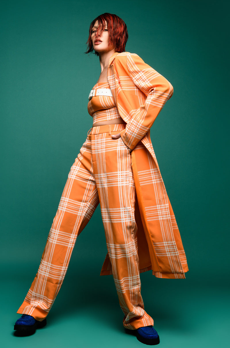 POPSICLE BRIGHT PLAID CROP TOP