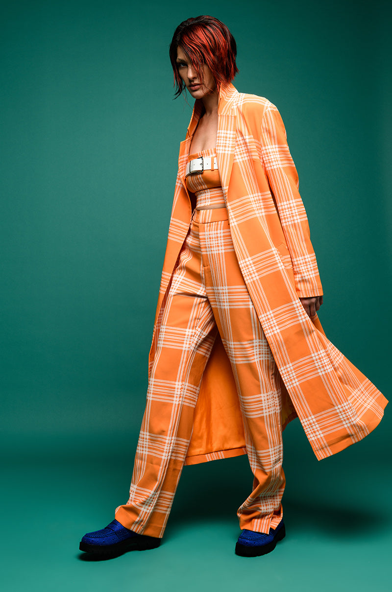 POPSICLE BRIGHT PLAID CROP TOP