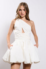 PRETTY IN POPLIN STRAPPY MINI DRESS