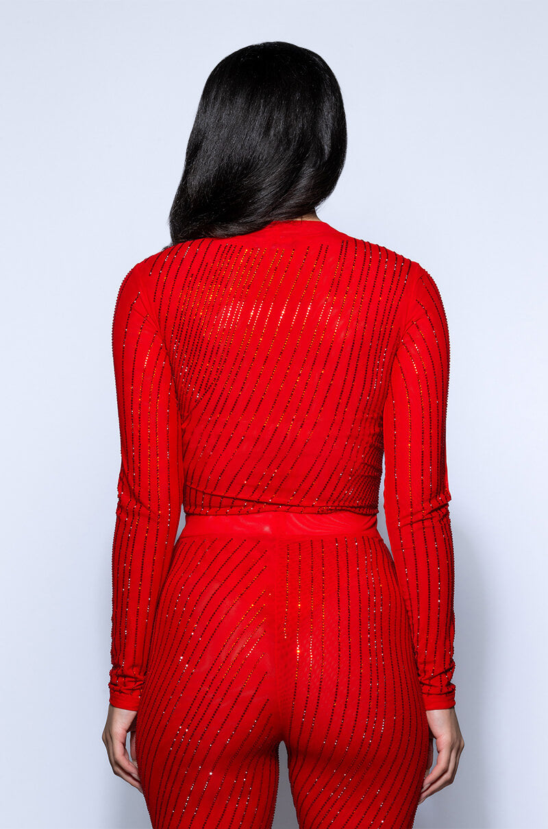 QUEEN OF LOVE RHINESTONE BODYSUIT