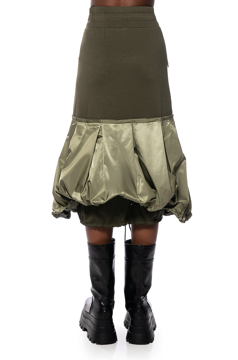 QUINCY COLOR BLOCKED MIDI SKIRT