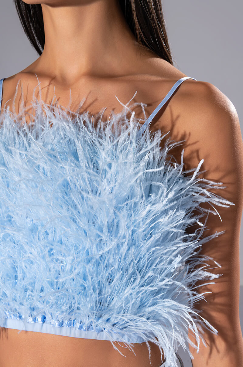 REAL OSTRICH FEATHER TOP