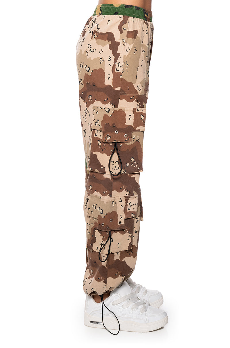 RYANN CAMO COLOR BLOCKED CARGO PANT