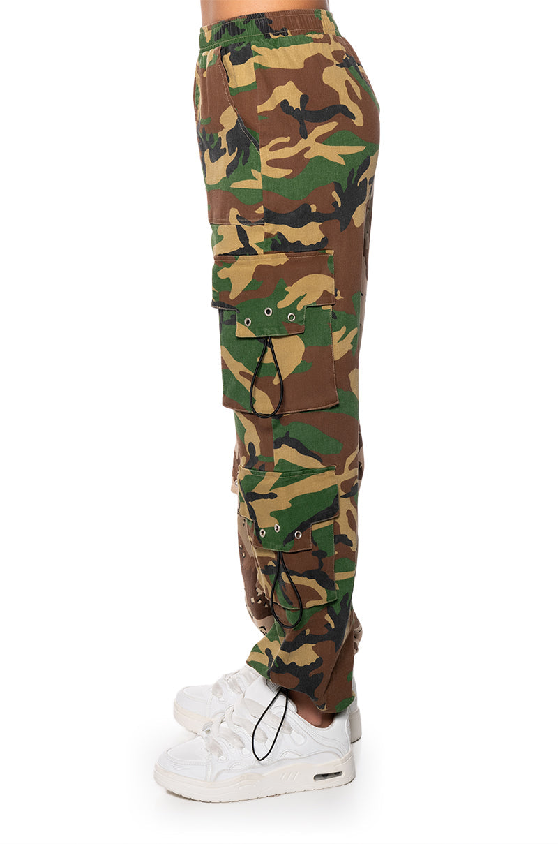 RYANN CAMO COLOR BLOCKED CARGO PANT