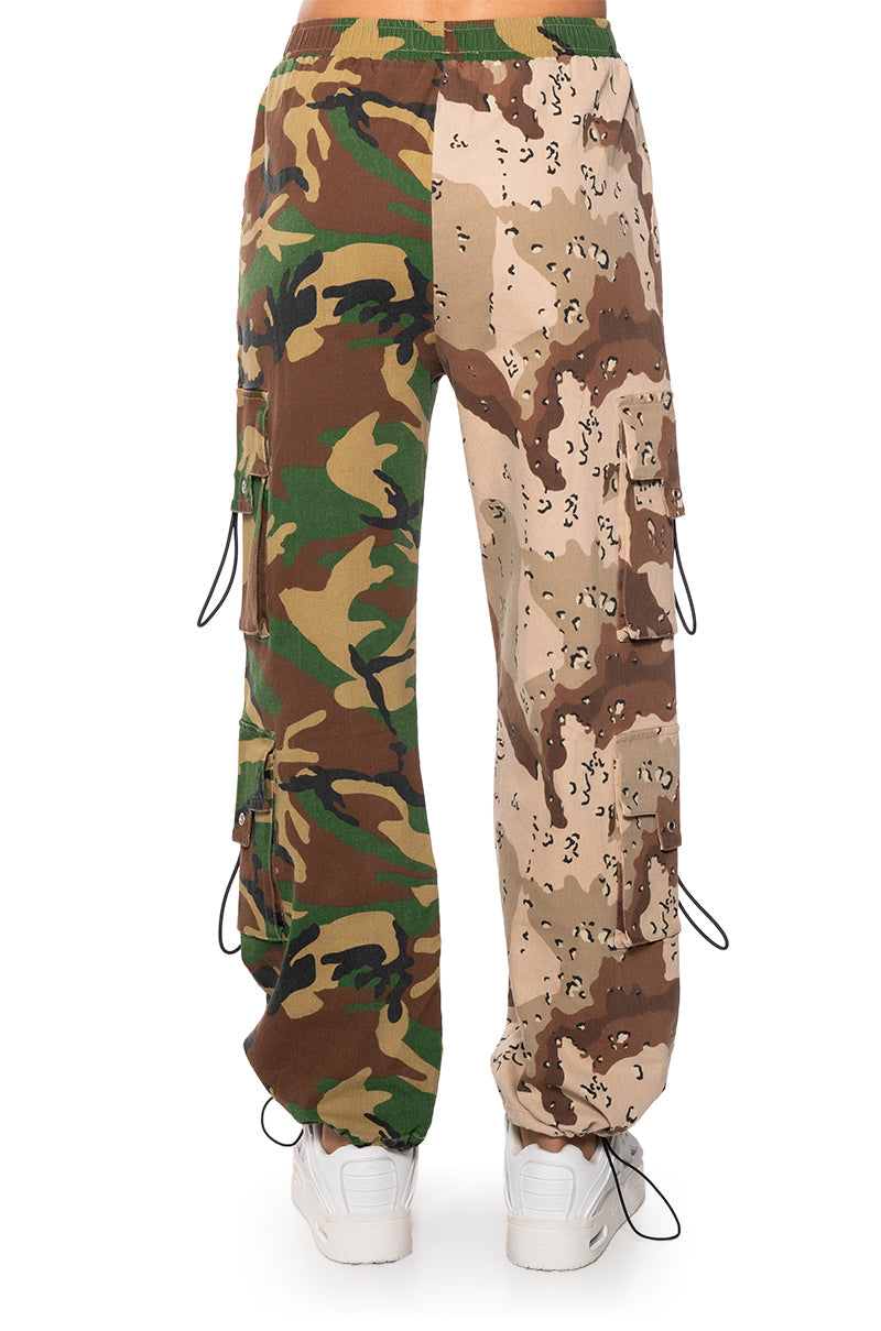 RYANN CAMO COLOR BLOCKED CARGO PANT