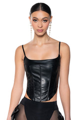 SAY MY NAME SQUARE NECK CORSET TOP