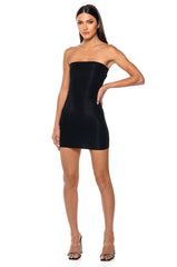 SECOND SKIN STRAPLESS MINI DRESS