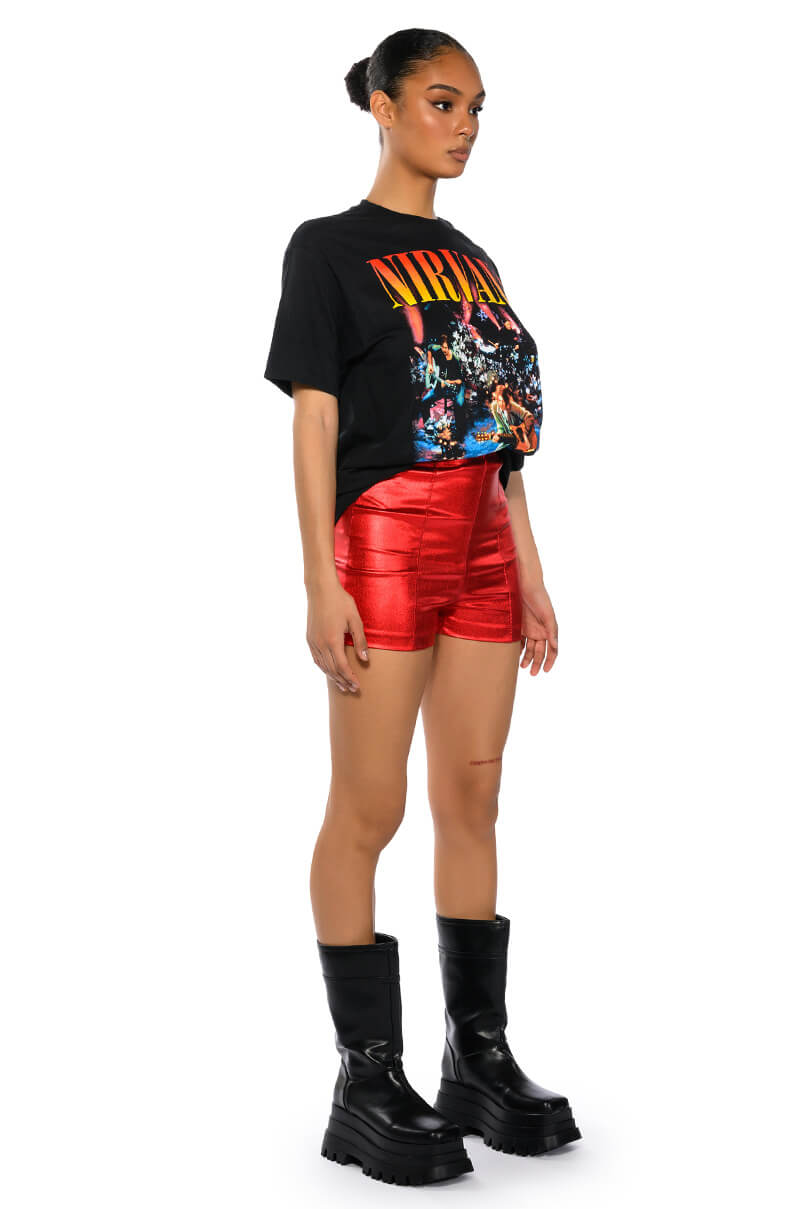 SEXY HOT PANT FAUX LEATHER FASHION SHORT