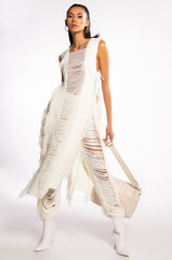 SUMMER FOREVER SHREDDED KNIT PANTS