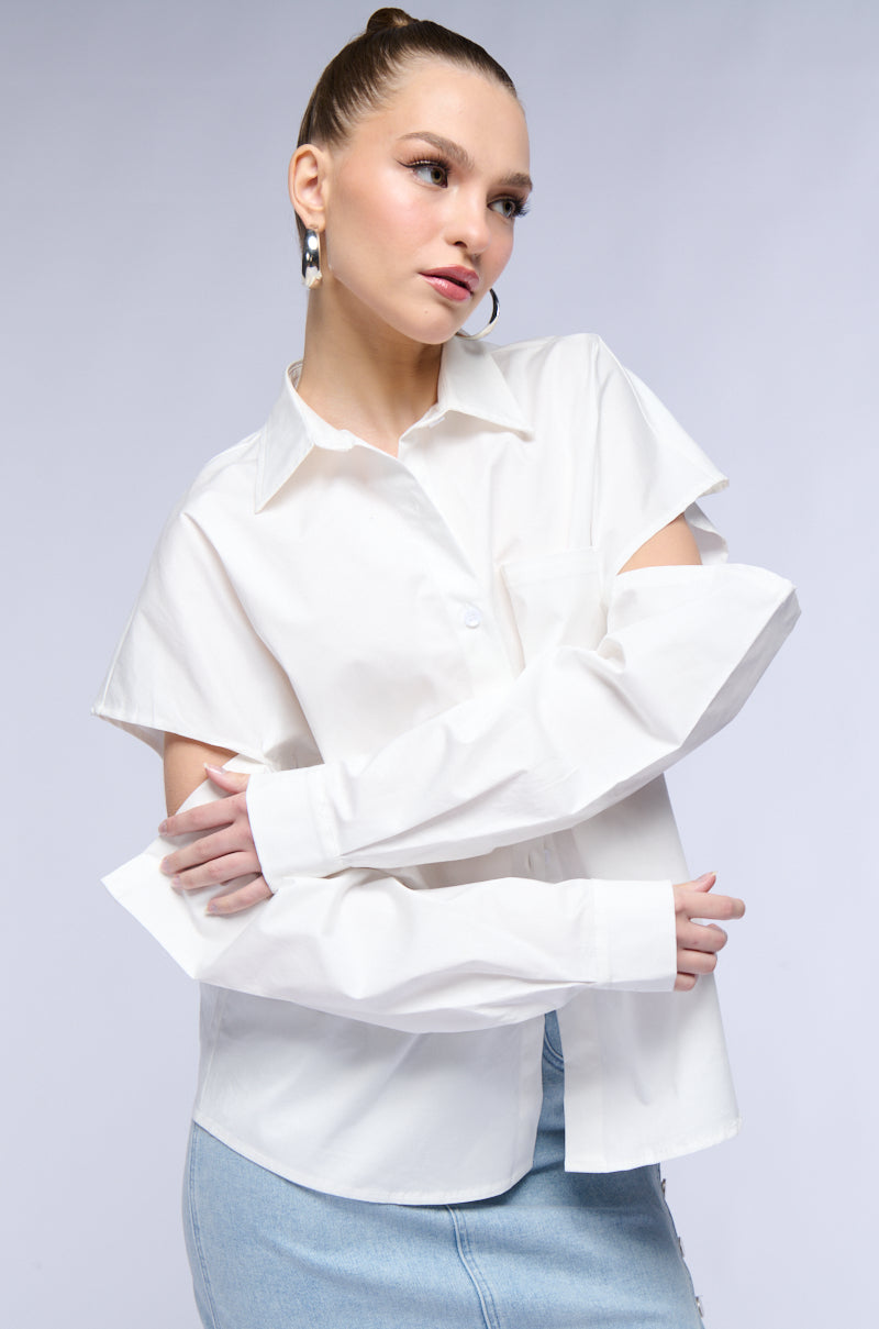 SIMPLE BUT EXTRA BUTTON DOWN TOP