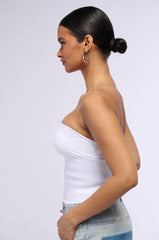 SNATCHED CORSET STRAPLESS BODYSUIT IN WHITE