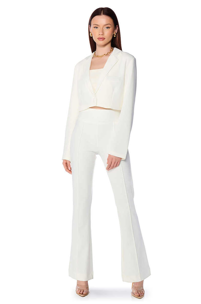 SOFT SPOKEN HIGH WAIST KNIT DRESS TROUSER