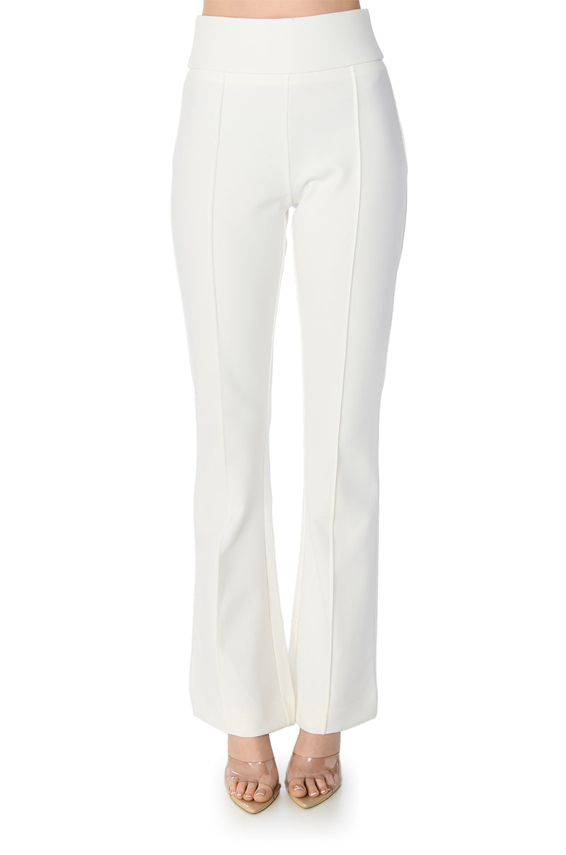 SOFT SPOKEN HIGH WAIST KNIT DRESS TROUSER