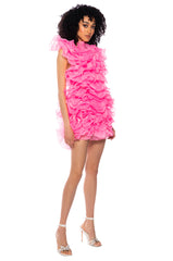 RAOLA ULTRA RUFFLED SLEEVELESS DRESS