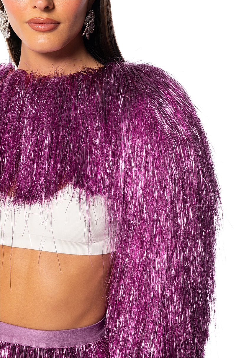 SPRING EDIT TINSEL BOLERO