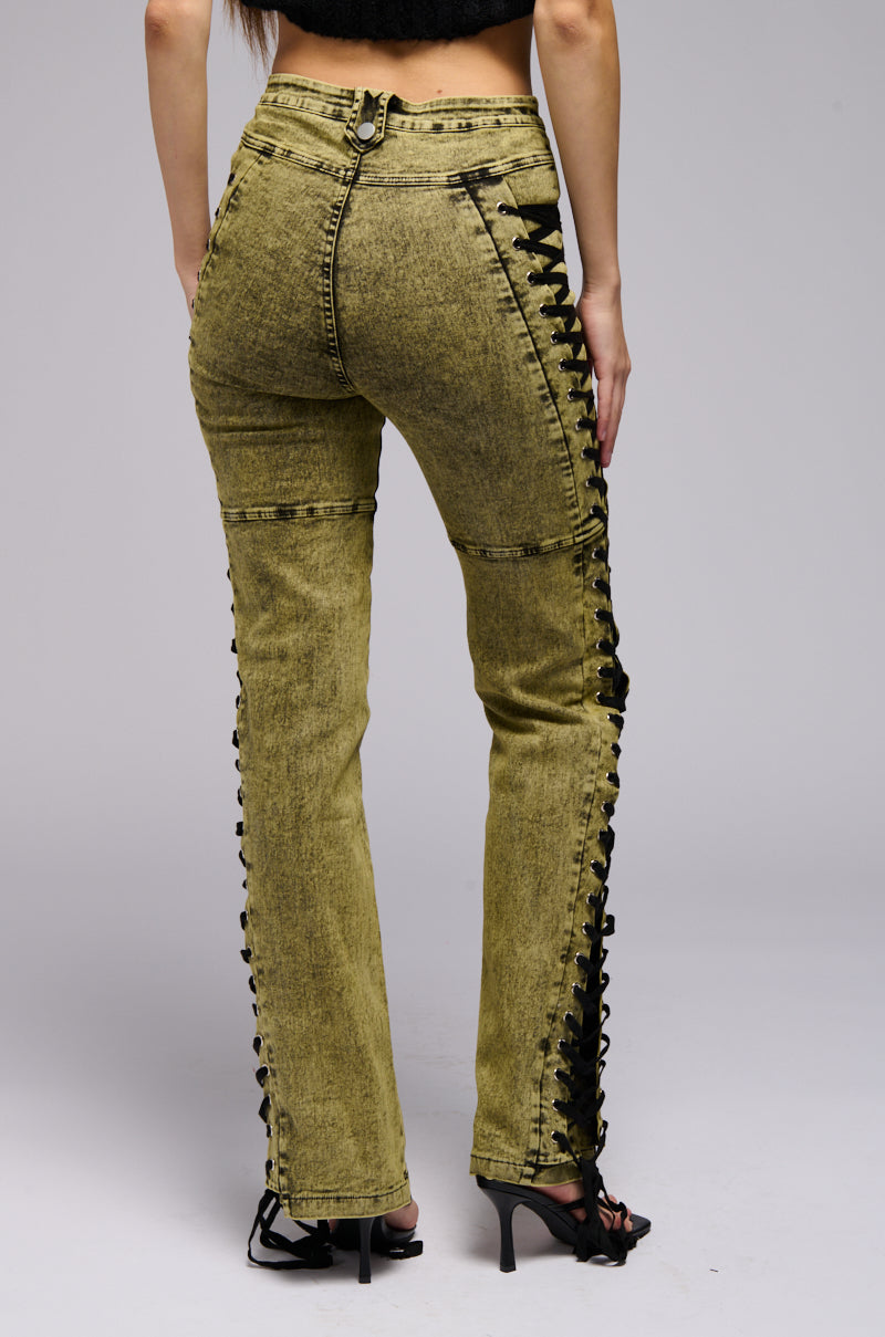 STAND OUT LACED UP JEANS