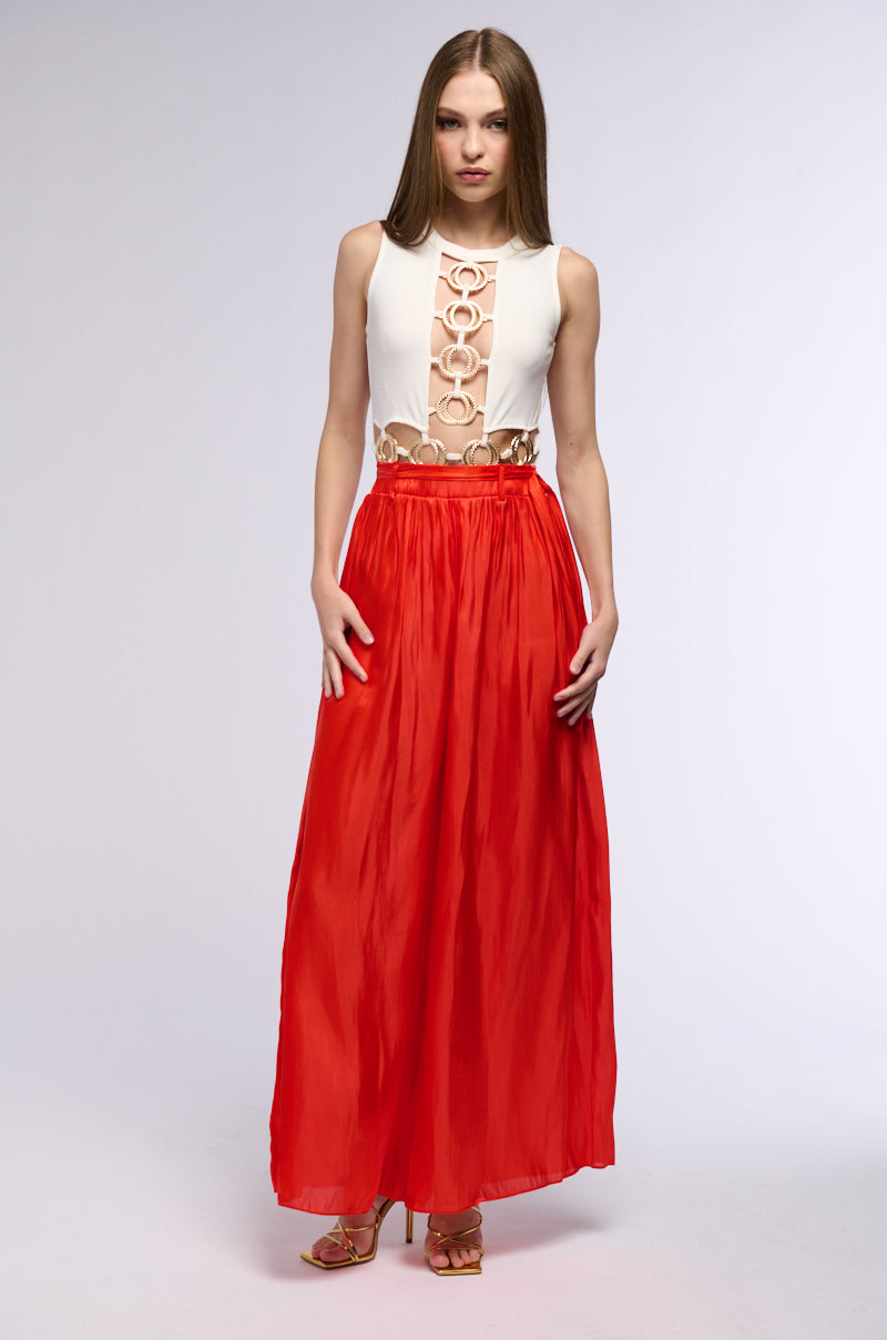 STAY A WHILE ORGANZA PALAZZO PANTS