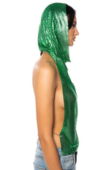 SUNNA METAL CHAIN TOP WITH A HOOD