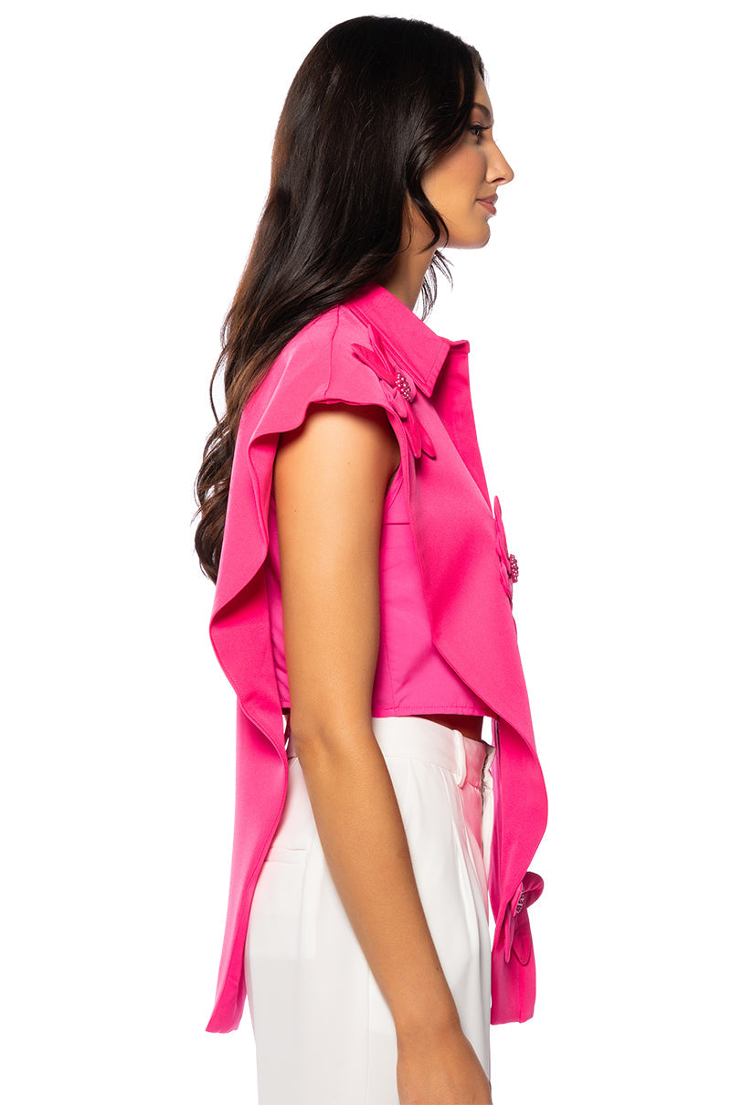 SUNSET BOULEVARD BUTTON DOWN BLOUSE