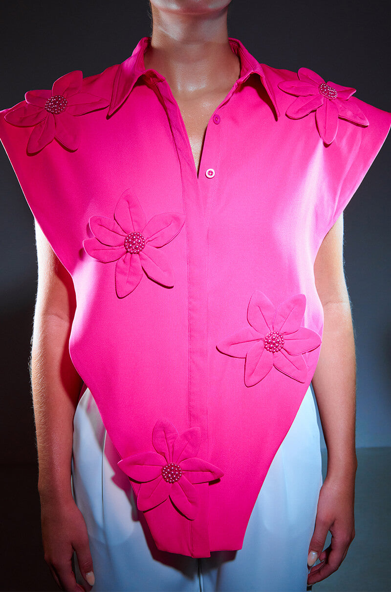 SUNSET BOULEVARD BUTTON DOWN BLOUSE