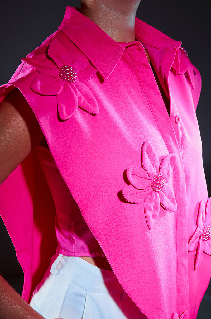 SUNSET BOULEVARD BUTTON DOWN BLOUSE