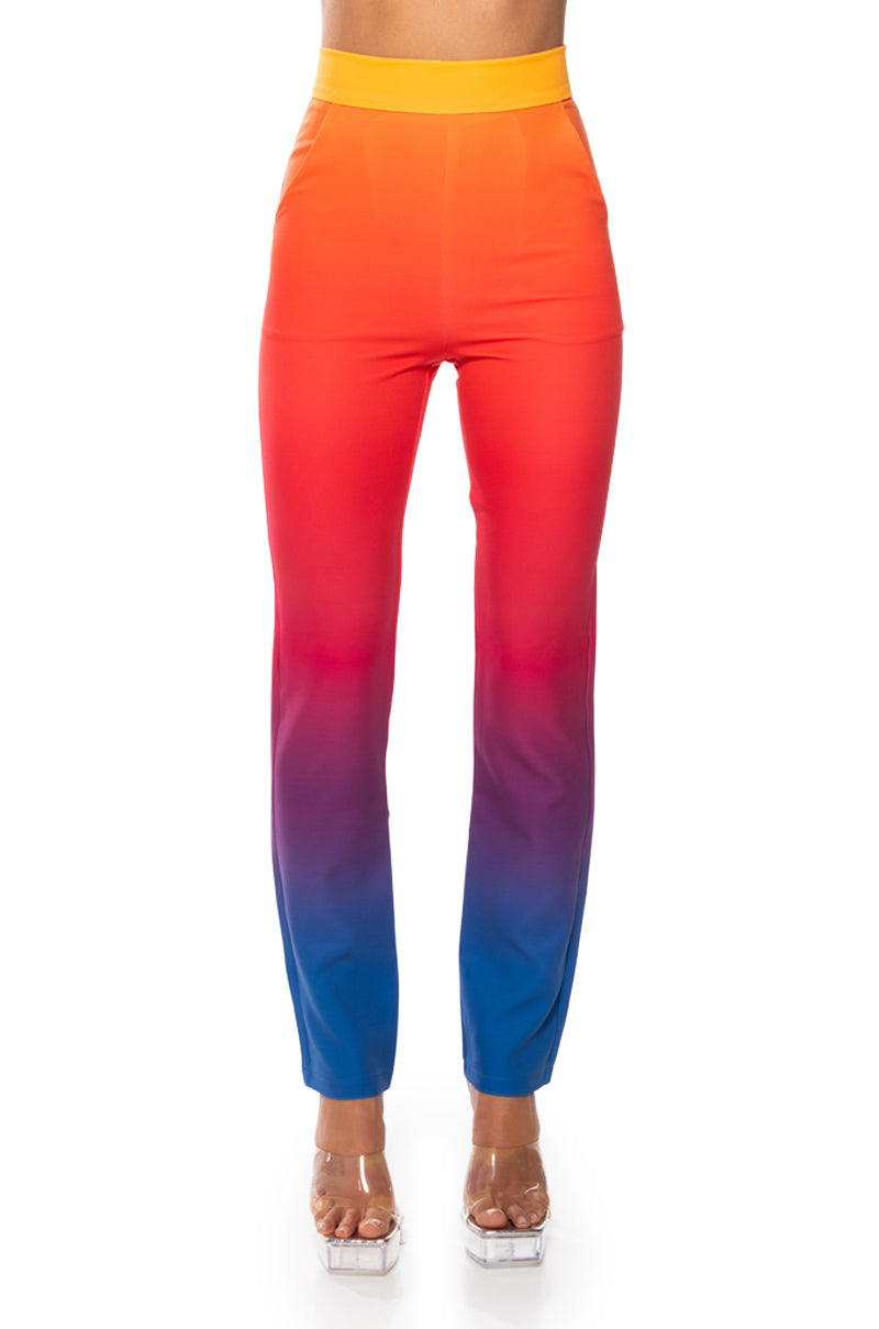 SUNSET IN PARADISE OMBRE SKINNY PANTS