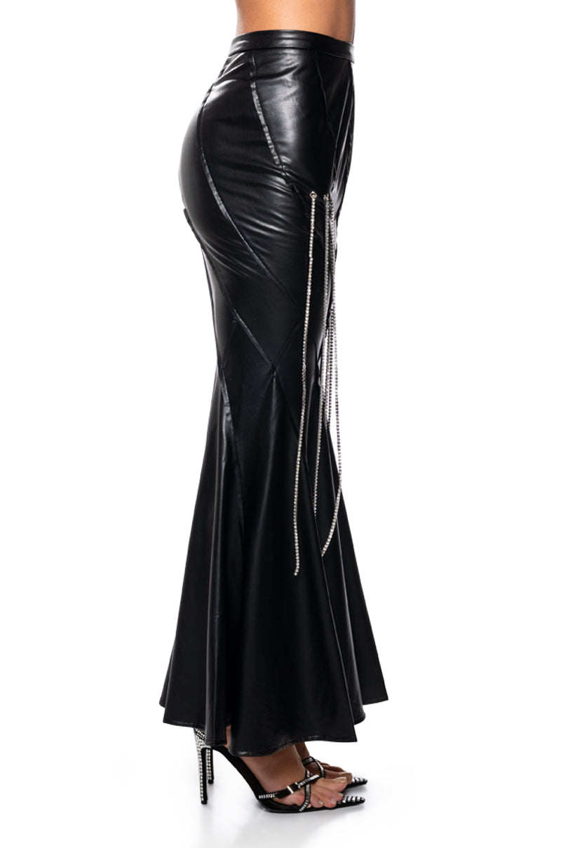 FRONT ROW EMBELLISHED MAXI SKIRT