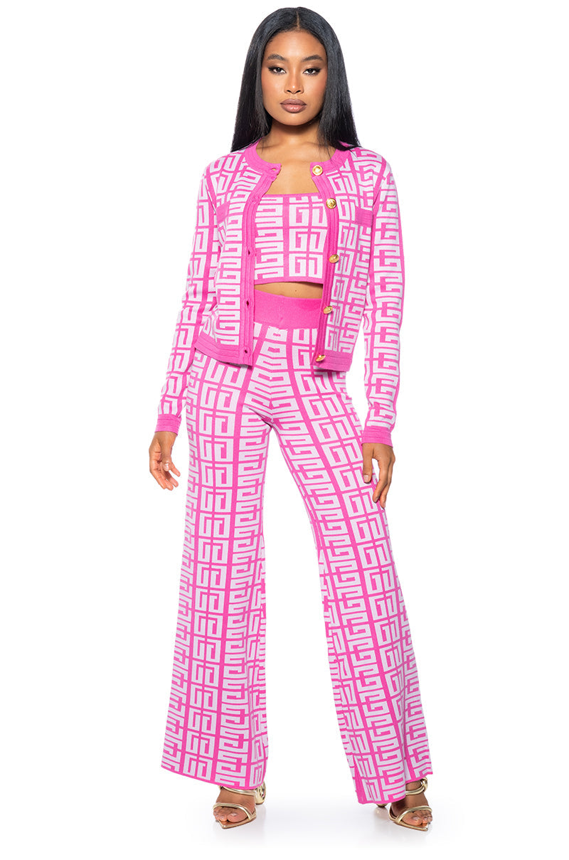 THERE SHE IS KNIT WIDE LEG HIGH WAIST PANT